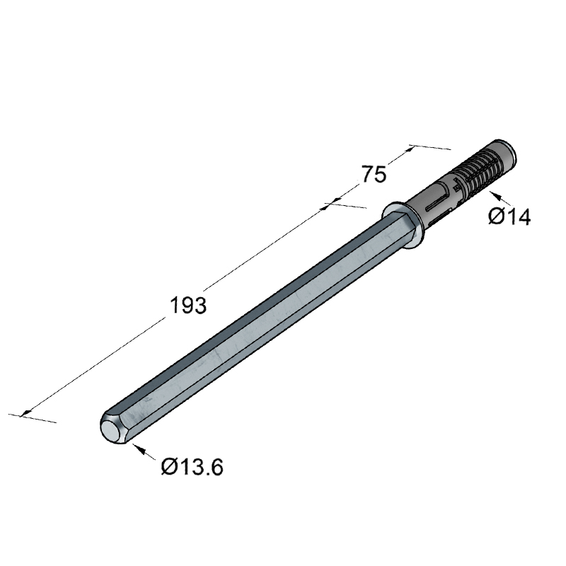 FLOATING SHELF BRACKET 12x200